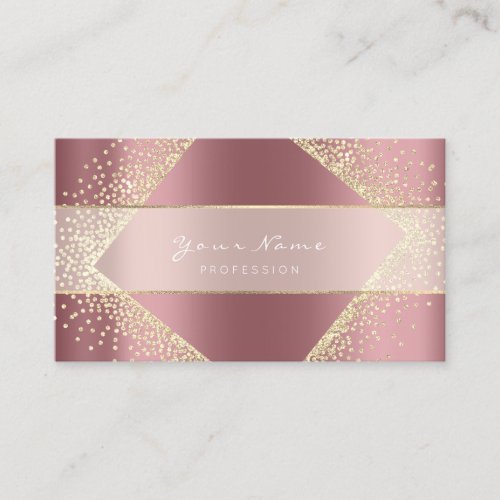 Event Planner Blogger Rose Gold Floral Crystals Business Card