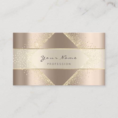 Event Planner Blogger Sparkly Gold Floral Crystals Business Card