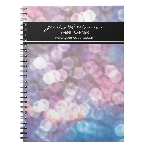 Event Planner  bokeh sparkle lights trendy Notebook