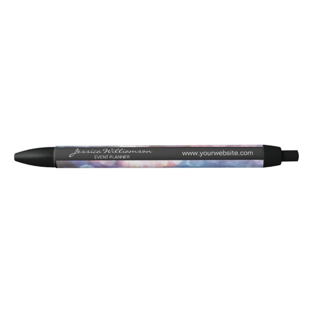 Event Planner bokeh, sparkle, trendy design Pen (Front)