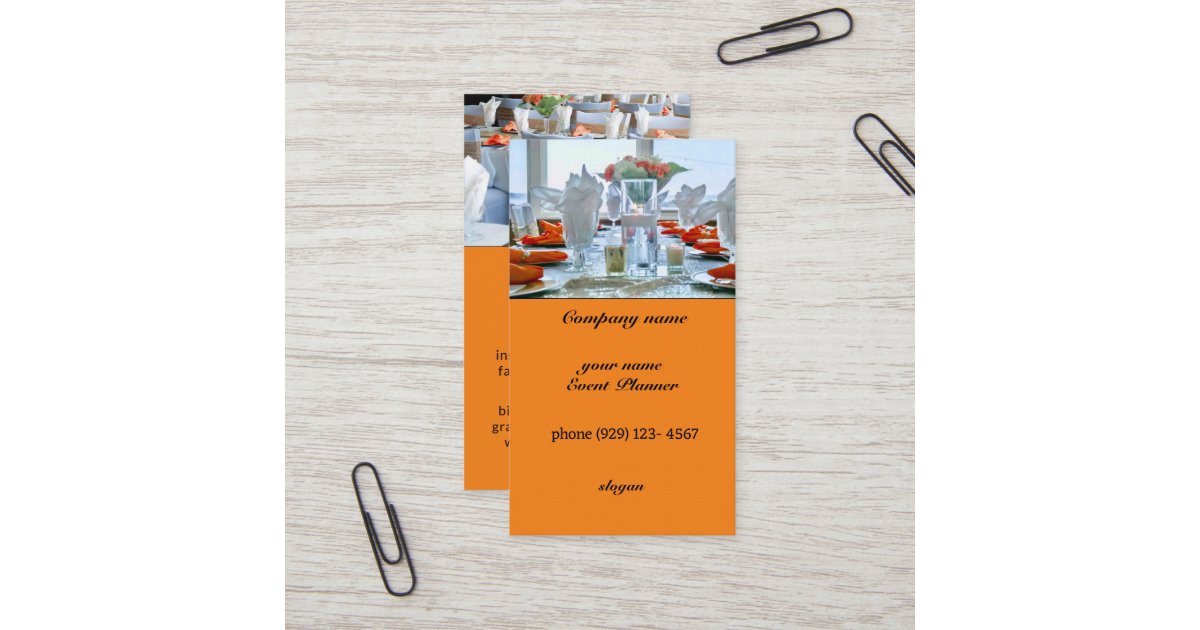 event planner business card Zazzle