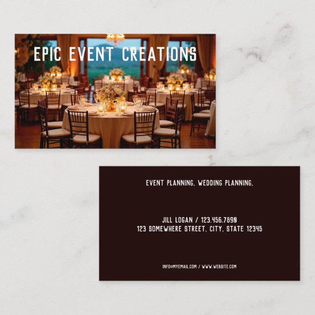 Event Planner Business Card (Front/Back)