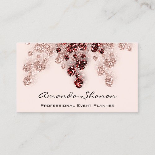 Event Planner Couch QrCode Photo Logo Blush Business Card