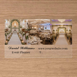 Event Planner Custom Clear Business Cards