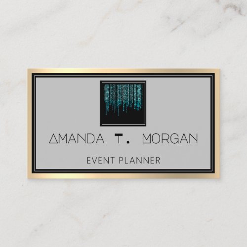 Event Planner Dance Wedding Blogger Modern Drips Business Card