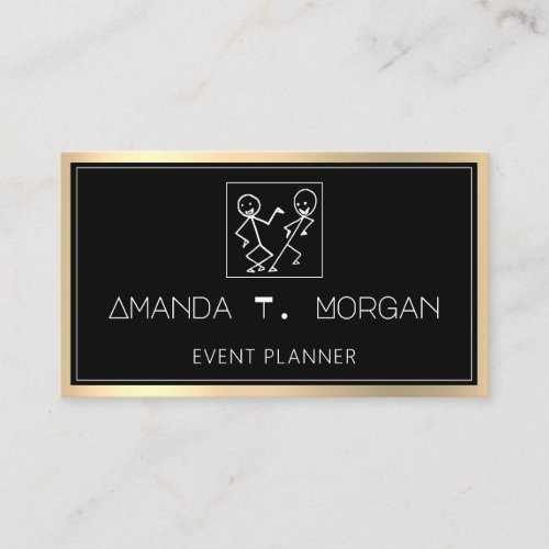 Event Planner Dance Wedding Blogger Modern VIP Business Card