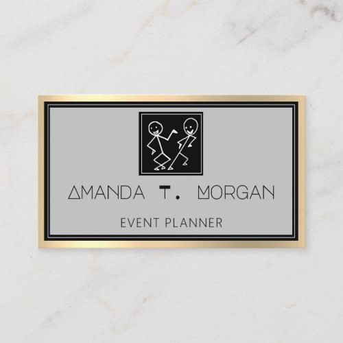 Event Planner Dance Wedding Blogger Modern VIP Business Card