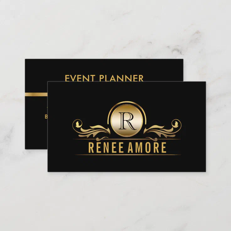 elegant event planner business cards