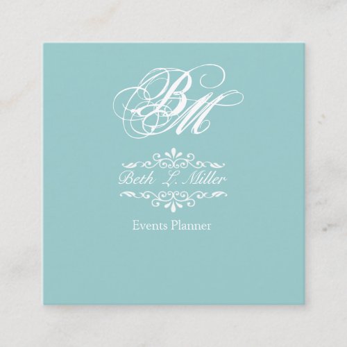 Fancy Times  Monogram Business Card