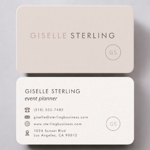 Event Planner Feminine Professional Business Card