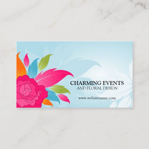 Customizable Event Planner Floral Designer Business Cards