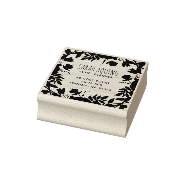 Event Planner Floral Edged  Business Rubber Stamp (Stamp)
