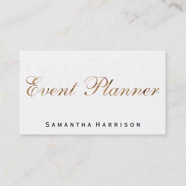 Event Planner II Business Card (Front)