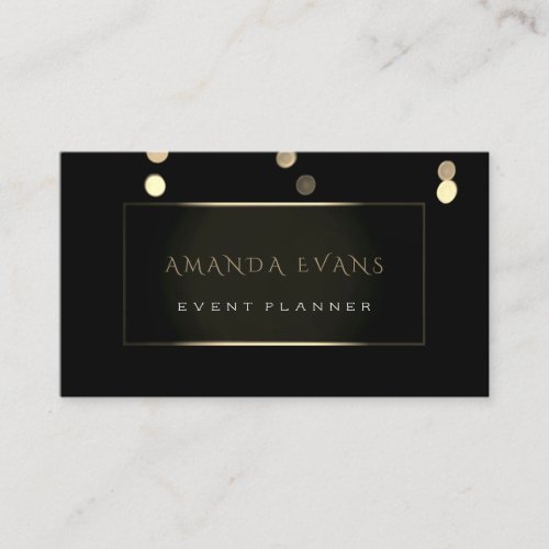 Event Planner Interior Designer Black White Framed Business Card