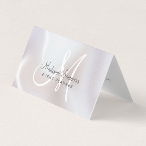 Event Planner Iridescent Pearl Shimmer  Business Card