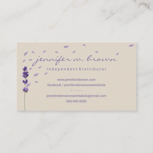 Event Planner Lavender Flower Sprigs Botanical Business Card