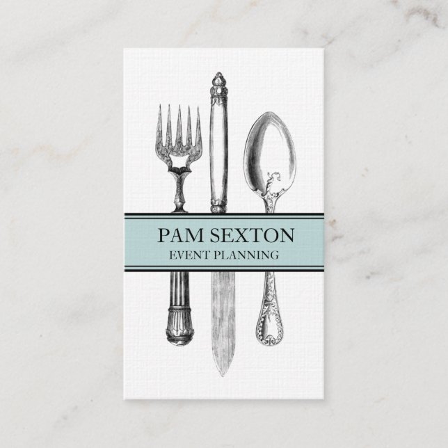 Event Planner Linen Business Card (Front)