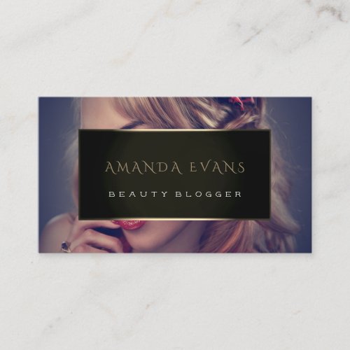 Event Planner Makeup Artist Frame Gold Foto Appointment Card