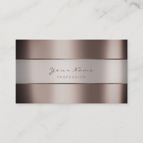 Event Planner Metallic Minimal Stripes Coffe Nor Business Card