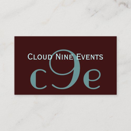 Event Planner Monogram Logo Business Cards