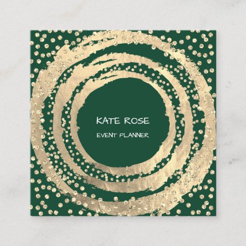 Event Planner Music Media Fashion Blogger Green Square Business Card