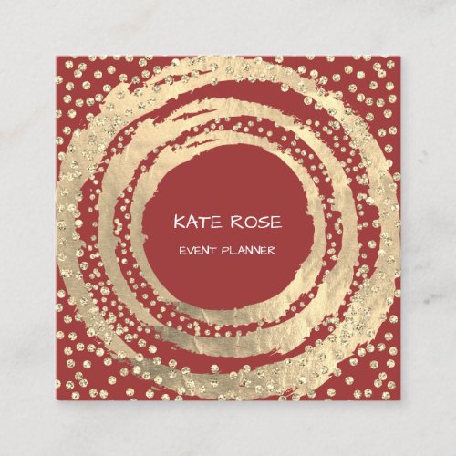 Event Planner Music Media Fashion Blogger Red  Square Business Card