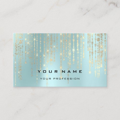 Event Planner Pearly Diamond Water Aqua Business Card