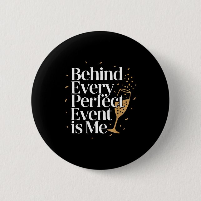 Event planner professional coordinator job event button (Front)