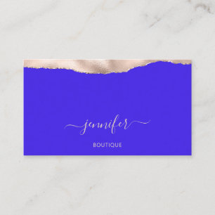 Event Planner QR Code Powder Blush Royal Blue Business Card