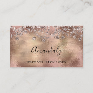 Event Planner Rose Influencer Rose Gold Glass Business Card