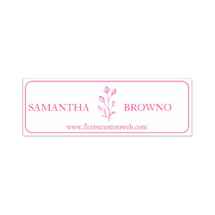Event Planner Script Elegant Framed Flower Self-inking Stamp