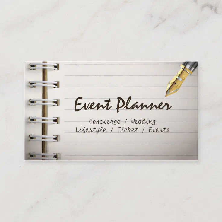 elegant event planner business cards