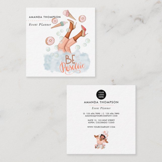 Event Planner Square Business Card (Front/Back)
