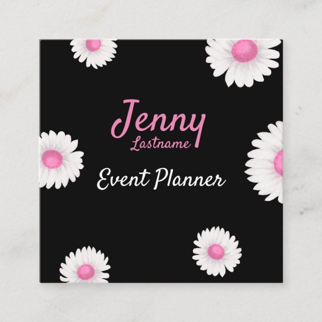 Event Planner Square Business Card (Front)