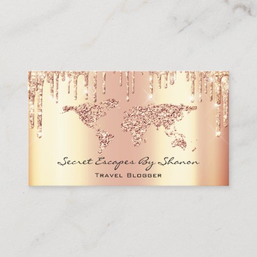 Event Planner Travel Blogger Wedding Luxury Drips Business Card