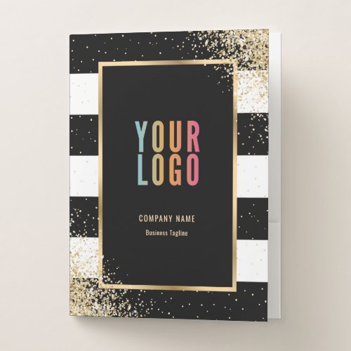 Event Planner Wedding Organizer Black Gold Pocket Folder