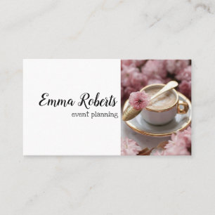 Event Planning Elegant Watercolor Business Card