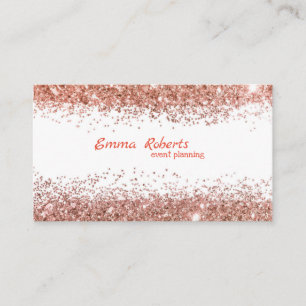 Event Planning Rose Gold Modern Business card