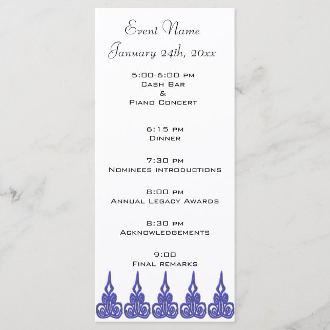 Event program template - Customized (Front)