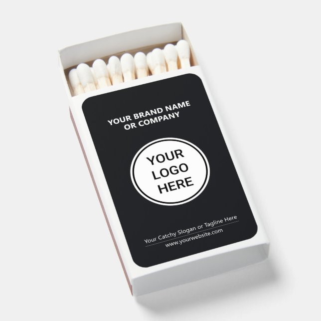 Event Promotional Business Logo & Text Modern Matchboxes (Front Open)