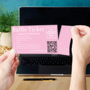 Event Raffle Fundraiser Charity Nonprofit Pink Tickets