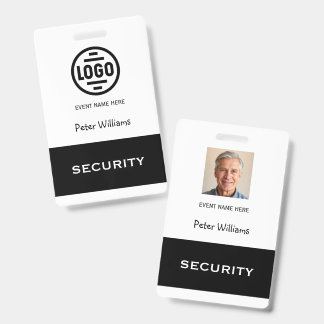 Event Security Photo ID Badge Pass
