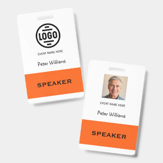 Event Speaker Photo ID Badge Pass