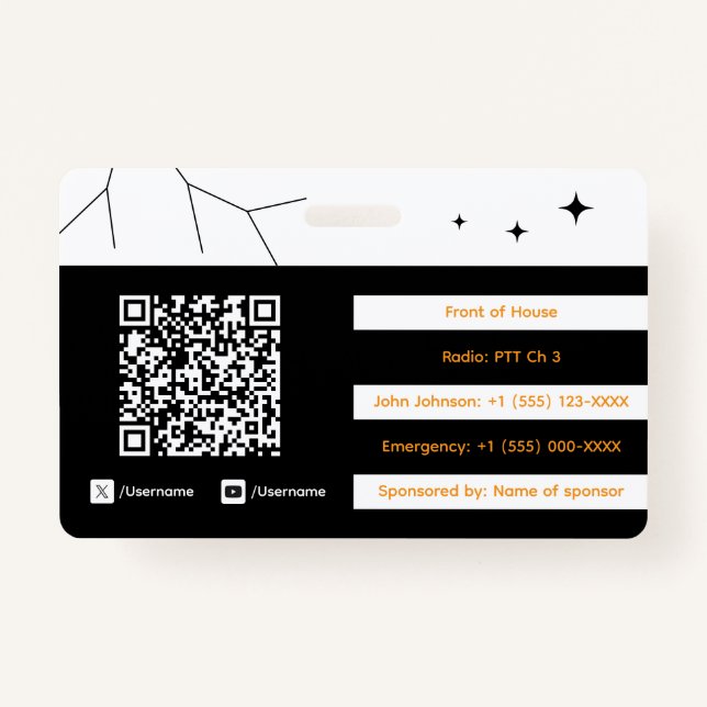 Event Staff Badge (Back)