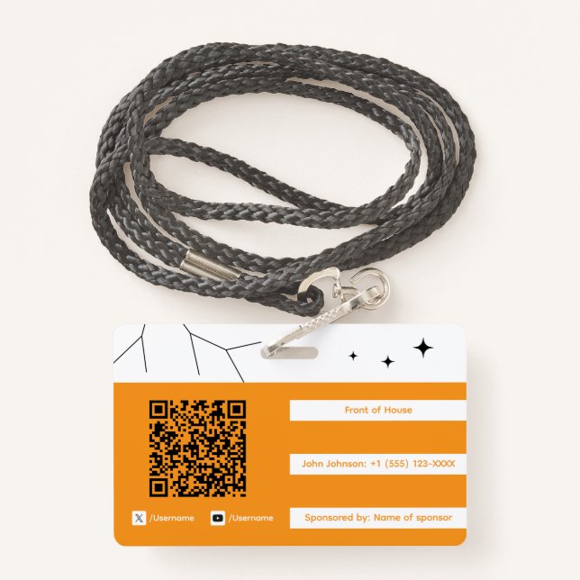 Event Staff Badge (Back with Lanyard)