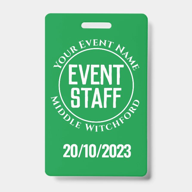 Event Staff Badge (Front)