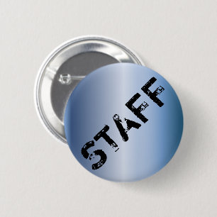 Event Staff Badge grunge metallic Pinback Button