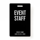 Event Staff Black All Access Pass