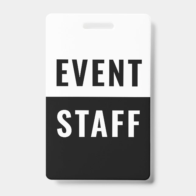 Event Staff ID Badge (Front)