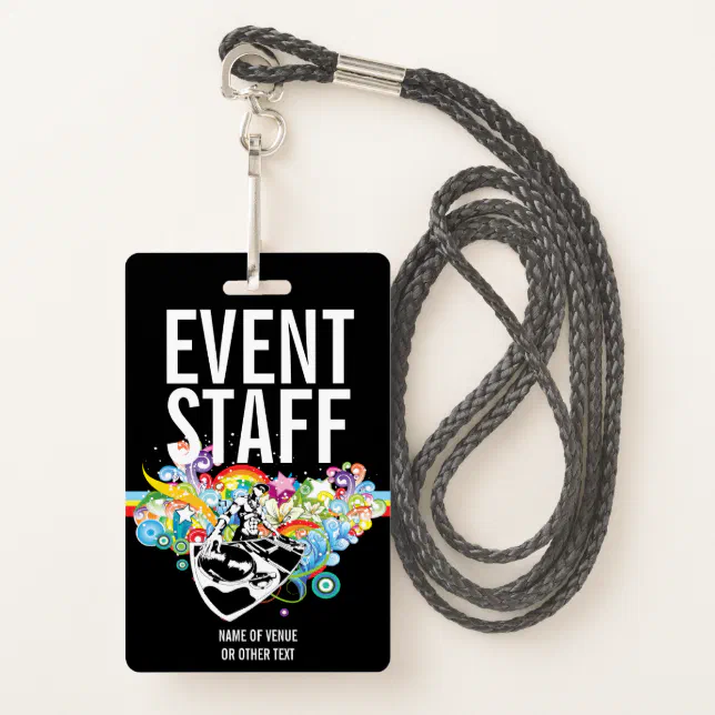 Event Staff Ideal For Concerts or Other Events Badge | Zazzle